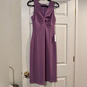 VENUS Purple Twist-Front Maxi Dress